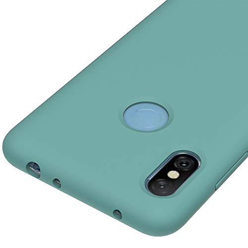 Funda Xiaomi Mi A2 Funda Líquido Silicona Suave Flexible Antigolpes Caso Xiaomi Mi 6X Funda Silicona Cubierta Gel TPU Tapa Shock-Absorción Premium Protector Case Cover Verde