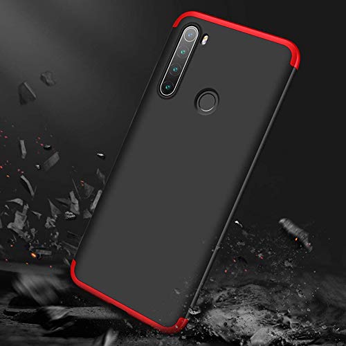 Funda Xiaomi Redmi Note 8 Funda Carcasa Silicona Cover Caso Xiaomi Redmi Note 8 Fundas Negro Rojo 3 3 in 1 Smartphones Accesorios Vidrio Templado Protector Xiaomi Redmi Note 8 Carcasa