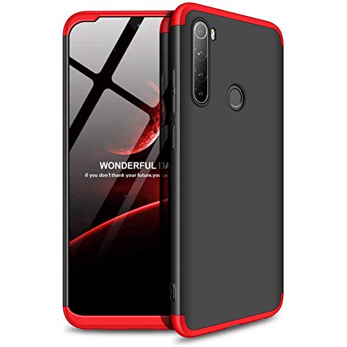 Funda Xiaomi Redmi Note 8 Funda Carcasa Silicona Cover Caso Xiaomi Redmi Note 8 Fundas Negro Rojo 3 3 in 1 Smartphones Accesorios Vidrio Templado Protector Xiaomi Redmi Note 8 Carcasa