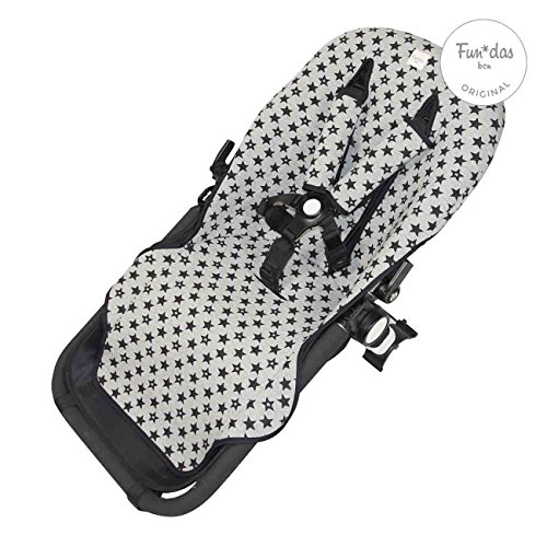 Fundas BCN ® - F125/9399 - Colchoneta para silla de paseo Bugaboo Cameleon ® 3 – Fun Black Star