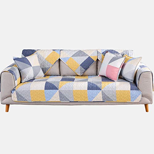 Fundas Sofa Chaise,forro de sofa forma de L,Funda de sofá antideslizante para sofá de tela/sofá de cuero,fundas de sofá de algodón para mascotas,perros,gatos,sofá en forma de L-amarillo_El 110 * 160c