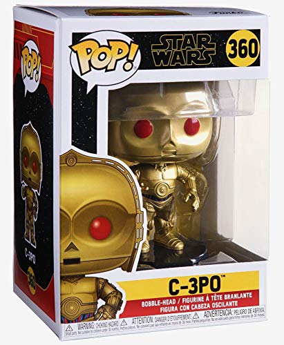 Funko- Pop Chrome Skywalker-C-3PO Star Wars The Rise of Skywalker C-3PO Figura Coleccionable, Multicolor, Estándar (48222)