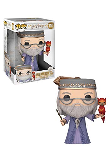 Funko- Pop Harry Potter: 10" Dumbledore w/Fawkes S10 Figura Coleccionable, Multicolor (48038)