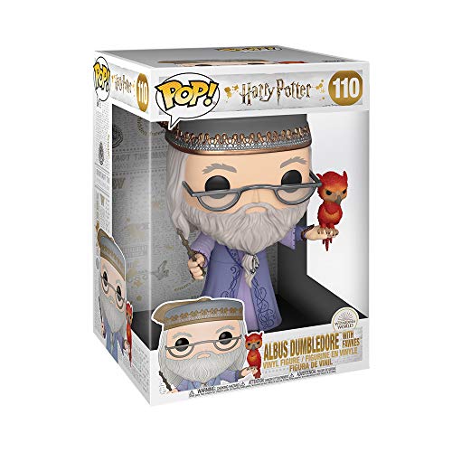 Funko- Pop Harry Potter: 10" Dumbledore w/Fawkes S10 Figura Coleccionable, Multicolor (48038)