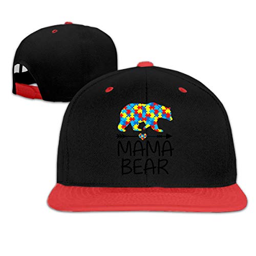 Funny Mama Bear Autism Awareness Unisex Hip Hop Flatbrim Snapback Caps Women Men Adjustable Baseball Caps