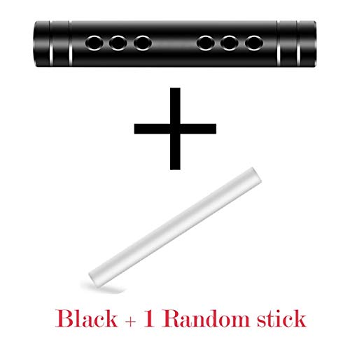FUNRE Ambientador for el Coche Olor Metal Salida de Aire de Perfume aromatizantes Auto Interior del Coche Que Labra los Accesorios Ambientador (Color Name : Black and 1 Fragrant)