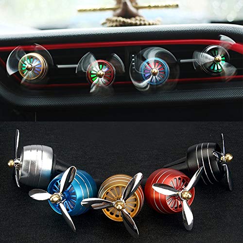 FUNRE Olor Mini LED del Coche ambientador de Aire Acondicionado aleación Auto Vent Enchufe del Perfume Fresco Clip aromaterapia Fragancia Ambiente Luz (Color Name : 5 pcs Fragrant Sheet)