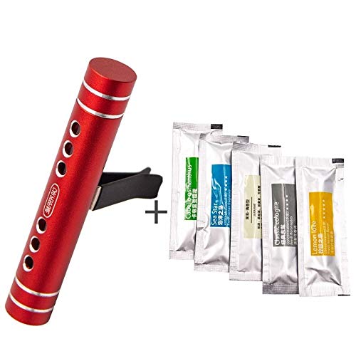 FUNRE Perfume 1pc Coche ambientador de automoción Salida de ventilación Ambientador Sabor en el Coche del difusor del Perfume sólido Auto Ambientador (Color Name : Red 1 Fragrant)
