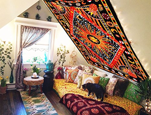 FUTURE HANDMADE Tapiz de Doble Costura, Hecho a Mano,tapicería, Esterilla de Yoga, decoración para el hogar o Colcha