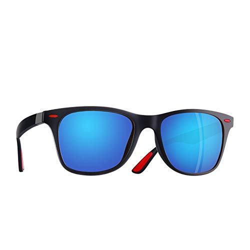 FUZHISI Gafas de Sol Gafas de Sol polarizadas clásicas Hombres Mujeres Que conducen el Marco Cuadrado Gafas de Sol Goggle Masculino UV400, Azul