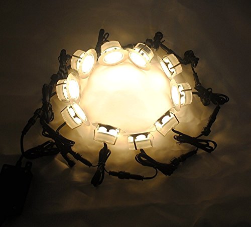 FVTLED 6er Set Ø61mm LED Bodenstrahler Bodeneinbauleuchten Boden Licht IP67 DC12V Wasserdicht Einbauleuchten Außen Terrasse Küche Garten Lampe