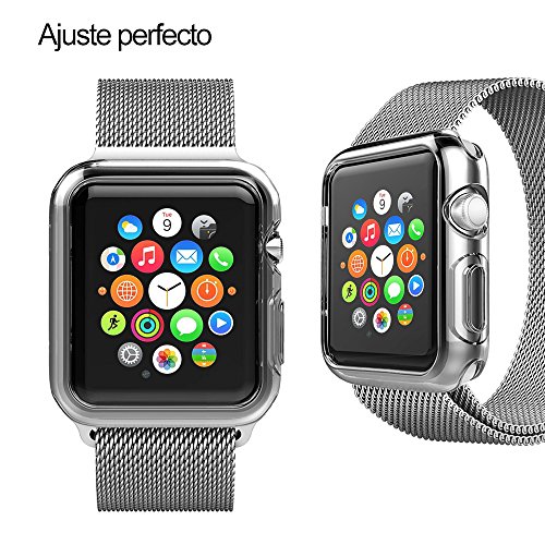 G-Color Apple Watch 42mm Funda/Protector de Pantalla, [2 Unidades], Ultra Transparente, TPU, Serie 1 2 3, Protector Pantalla para Apple Watch 42mm Hermès/Nike+ Edition