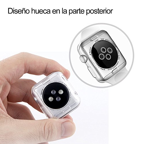 G-Color Apple Watch 42mm Funda/Protector de Pantalla, [2 Unidades], Ultra Transparente, TPU, Serie 1 2 3, Protector Pantalla para Apple Watch 42mm Hermès/Nike+ Edition