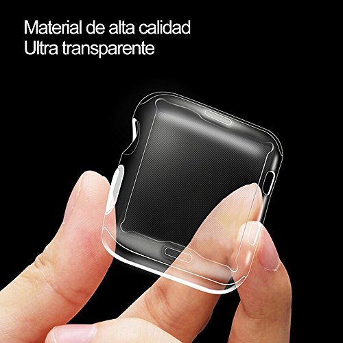 G-Color Apple Watch 42mm Funda/Protector de Pantalla, [2 Unidades], Ultra Transparente, TPU, Serie 1 2 3, Protector Pantalla para Apple Watch 42mm Hermès/Nike+ Edition