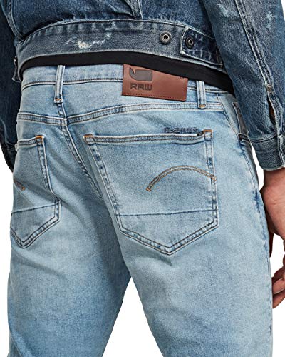 G-STAR RAW 3301 Slim Fit Jeans Vaqueros, Light Indigo Aged, 24W / 26L para Hombre