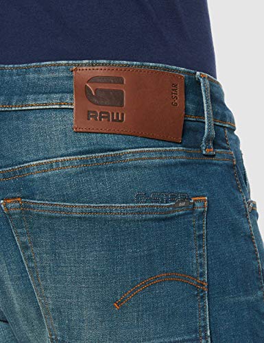 G-STAR RAW 3301 Slim Fit Jeans Vaqueros, Medium Aged 9118-071, 28W / 30L para Hombre