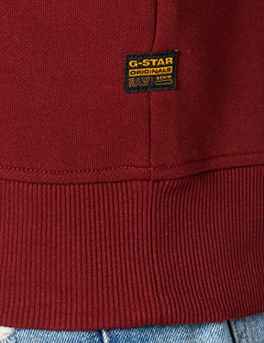 G-STAR RAW Graphic 8 Hooded Sudadera, Rojo (Dk Burned Red 9812), X-Large para Hombre