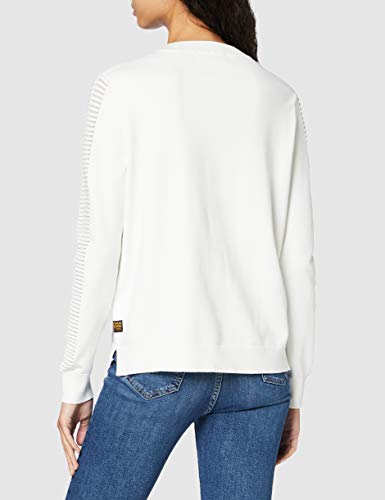 G-STAR RAW Guzaki suéter, Beige (Milk 111), Small para Mujer