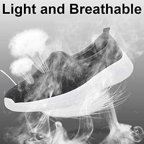 Gaatpot Zapatillas Casual para Mujer Mesh Calzados para Correr en Asfalto Zapatillas de Estar por Casa Calzado Deportivo de Exterior Negro 37.5/38EU