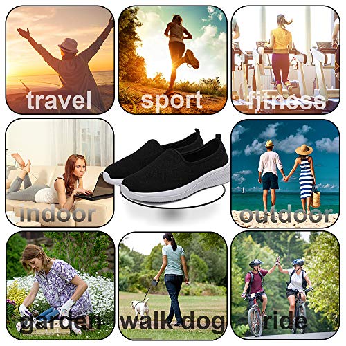 Gaatpot Zapatillas Casual para Mujer Mesh Calzados para Correr en Asfalto Zapatillas de Estar por Casa Calzado Deportivo de Exterior Negro 37.5/38EU