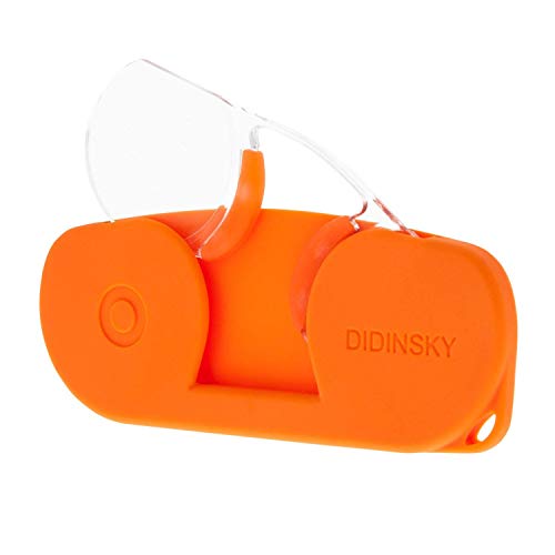 Gafas de lectura sin patillas graduadas para hombre y mujer transparentes. Gafas de presbicia para hombre y mujer retro o vintage para vista cansada. Carrot +2.0 – MIM