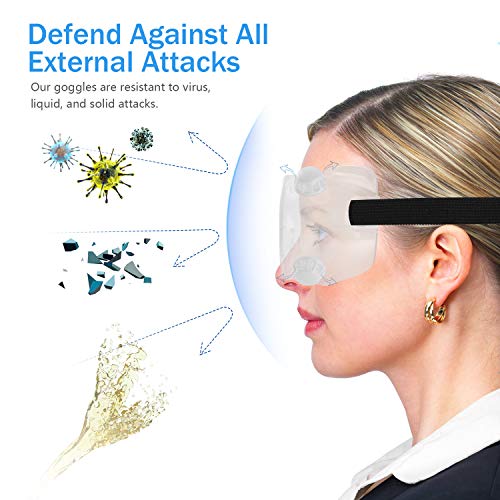 Gafas de seguridad, totalmente cerradas con protección UV para mantener tu seguridad en cualquier entorno, con cuatro rejillas de ventilación (viene con paño para gafas)