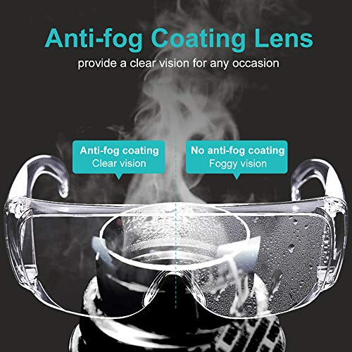 Gafas de seguridad, UNTIRE Gafas Protectoras transparentes antivaho, Prueba de Polvo, a prueba de viento y rayones,para Laboratorio, Agricultura, Industria, trabajo y el deporte (3 Par)