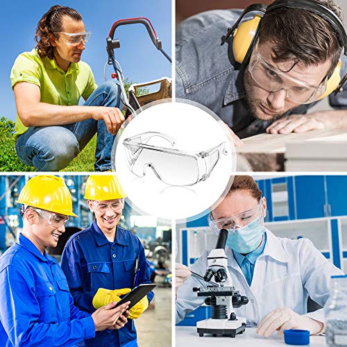 Gafas de seguridad, UNTIRE Gafas Protectoras transparentes antivaho, Prueba de Polvo, a prueba de viento y rayones,para Laboratorio, Agricultura, Industria, trabajo y el deporte (3 Par)