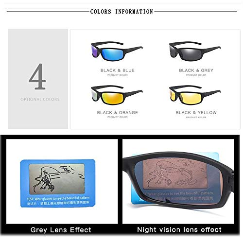 Gafas De Sol Gafas De Sol Polarizadas para Hombres Tonos De Conducción Mujer Hombre Vintage Deporte Gafas De Sol Gafas Uv400 Blackyellow