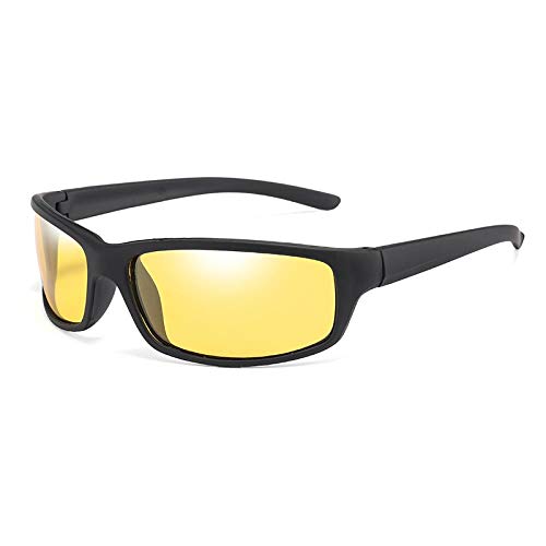 Gafas De Sol Gafas De Sol Polarizadas para Hombres Tonos De Conducción Mujer Hombre Vintage Deporte Gafas De Sol Gafas Uv400 Blackyellow