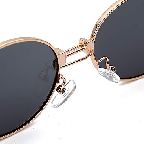 Gafas De Sol Gafas De Sol Steampunk Vintage Hombres Mujeres Gafas Redondas De Metal Diseño De Moda Uv400 5Red