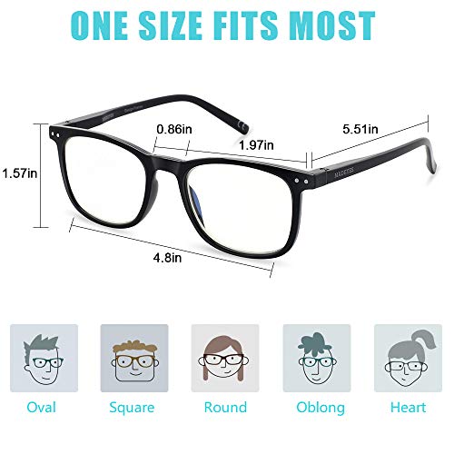 Gafas Luz Azul Hombre y Mujer - Gafas Proteccion Luz Azul Gafas Gaming, Gafas Ordenador Anti Luz Azul, Gafas Filtro Azul Antifatiga y Antideslumbrante, 2 Piezas