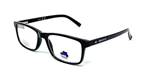 Gafas ver de cerca, lectura con Filtro Luz Azul, Ordenador Gaming Móvil, Protección Antifatiga - Venice Coti Dioptría (1-1,50-2 - 2,50-3 - 3,50) (Negro, Graduación +2,00)