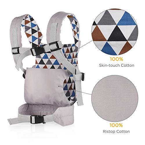 GAGAKU Muñeca Transporte Doll Carrier Delantera y Trasera de Bebé de Algodón para Niños de Hasta 18 Meses - Marrón Oso