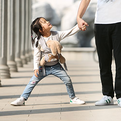 GAGAKU Muñeca Transporte Doll Carrier Delantera y Trasera de Bebé de Algodón para Niños de Hasta 18 Meses - Marrón Oso