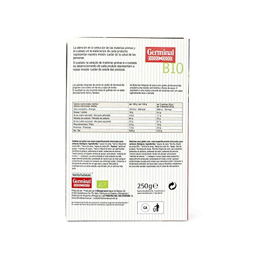 Galletas integrales de avena sin gluten BIO - Germinal - 250g