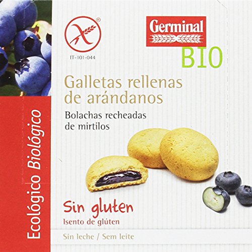Galletas rellenas de crema de arándanos bio sin gluten - Germinal - 200g