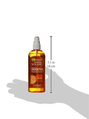 Garnier Ambre Solaire Sensible Avanzada Sun Aceite Nutriente Protección con SPF 50