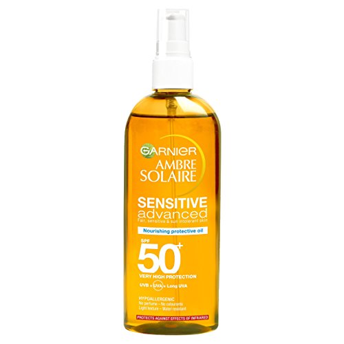 Garnier Ambre Solaire Sensible Avanzada Sun Aceite Nutriente Protección con SPF 50
