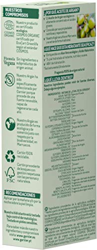 Garnier BIO Crema Hidratante con Aceite de Argán y Aloe Vera Ecológicos y Ácido Hialurónico - 50 ml