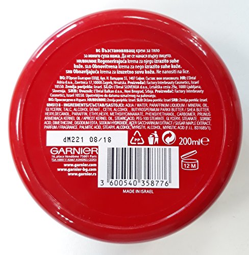 Garnier Crema Body Repair Cuidado Intensivo con Savia de Arce 200 ml