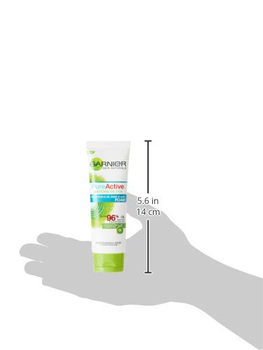 Garnier Pure Activo Matcha De-Tox follution & Aceite limpieza profunda espuma acné propensos Skin té verde 50 ml piel grasa suciedad contaminación partículas