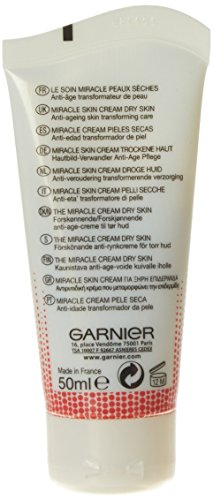 Garnier Skinactive Face Skin Naturals Miracle Skin Cream Anti-Veroudering & Anti-Vermoeidheid Dagverzorging crema de día 50 ml - Cremas de día (Mujeres, Anti-edad, LHA Proretinol, Vitamin C, Vitamin B3, Vitamin B5, Peptides solidifying, Ginger antioxidant