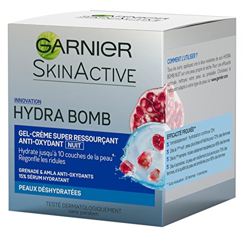 Garnier SkinActive Hydra Bomb - Gel-Crema antioxidante rejuvenecedor, paquete de 4