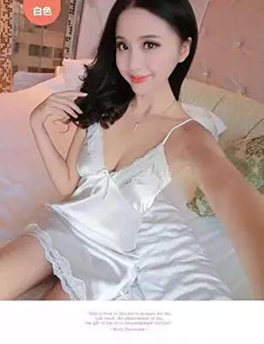 Gdofkh Lencería tentación Colorida Europea y Americana de Gran tamaño, camisón Sexy, Conjunto de Pijamas con Tirantes Sexy