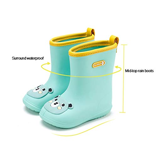 GDSSX Moda Niños Botas de Lluvia Antideslizantes del niño Botas a Prueba de Agua Caliente y Peso Ligero Antideslizante Botas de Lluvia Antideslizante (Color : Octopus, Size : 17cm)