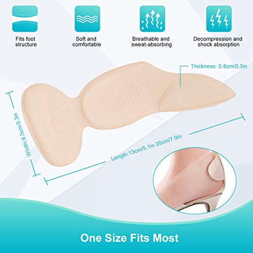 Gel Almohadillas de Talón, Empuñaduras de talón, forro autoadhesivo para el talón, inserto antideslizante para evitar ampollas, deslizamiento del talón para Protectores de Talón Zapatos de Tacón Alto