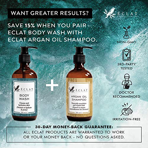 Gel para Baño Eclat – Gel con Romero Natural y un Toque de Manteca de Karité que Hidrata con Sensación Suave y no Grasosa para Mujeres y Hombres