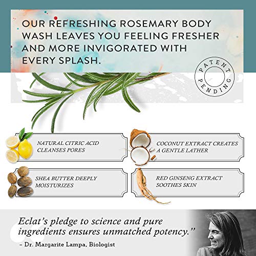 Gel para Baño Eclat – Gel con Romero Natural y un Toque de Manteca de Karité que Hidrata con Sensación Suave y no Grasosa para Mujeres y Hombres