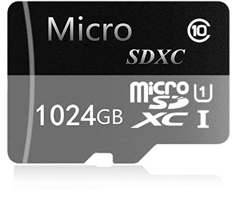 Genhao - Tarjeta de memoria micro SD de alta velocidad (256 GB/512 GB/1024 GB, clase 10 Micro SD SDXC con adaptador (1024 GB)